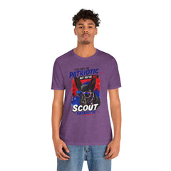 Personalized With Your Dogs Image and Name Patriotic Unisex Jersey Short Sleeve Tee