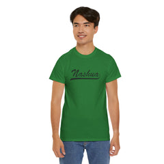 Nashua Unisex Heavy Cotton Tee - Retro Dunder Mifflin Design for Nostalgic Fans