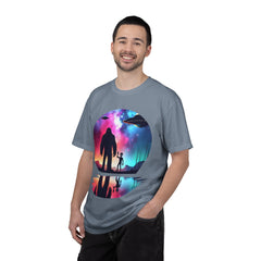 Bigfoot & Alien Nightscape T-Shirt — Sasquatch UFO Graphic Tee