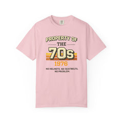 70s Retro Tee – "Property of the 70s 1976" Vintage Graphic T-Shirt