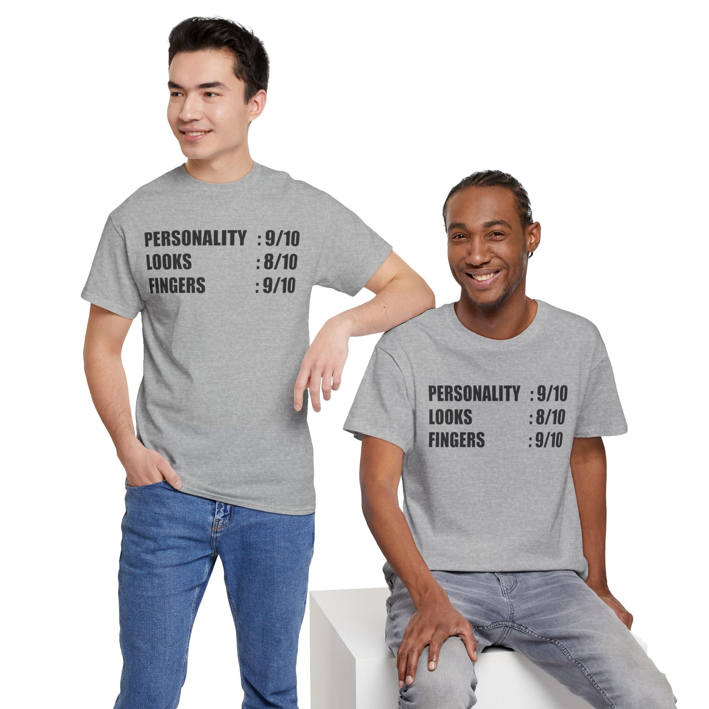 Personality, Looks, Fingers Count - Unisex Heavy Cotton Tee / Prosthetic Humor / One Leg / One Arm / Missing Fingers