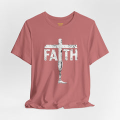 Faith Cross Prosthetic Leg T‑Shirt — Amputee Inspirational Christian Tee