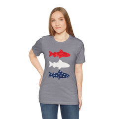 Patriotic Trout T-Shirt — Red White & Blue Fish Tee