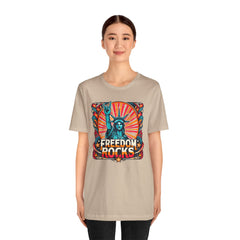 July 4th Statue Of Liberty Freedom - Graphic Unisex Short Sleeve Tee