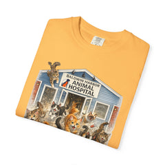Front Graphic "Who Let the Cats Out?" Baldwin Harbor Animal Hospital Cute Vet Clinic T Shirt