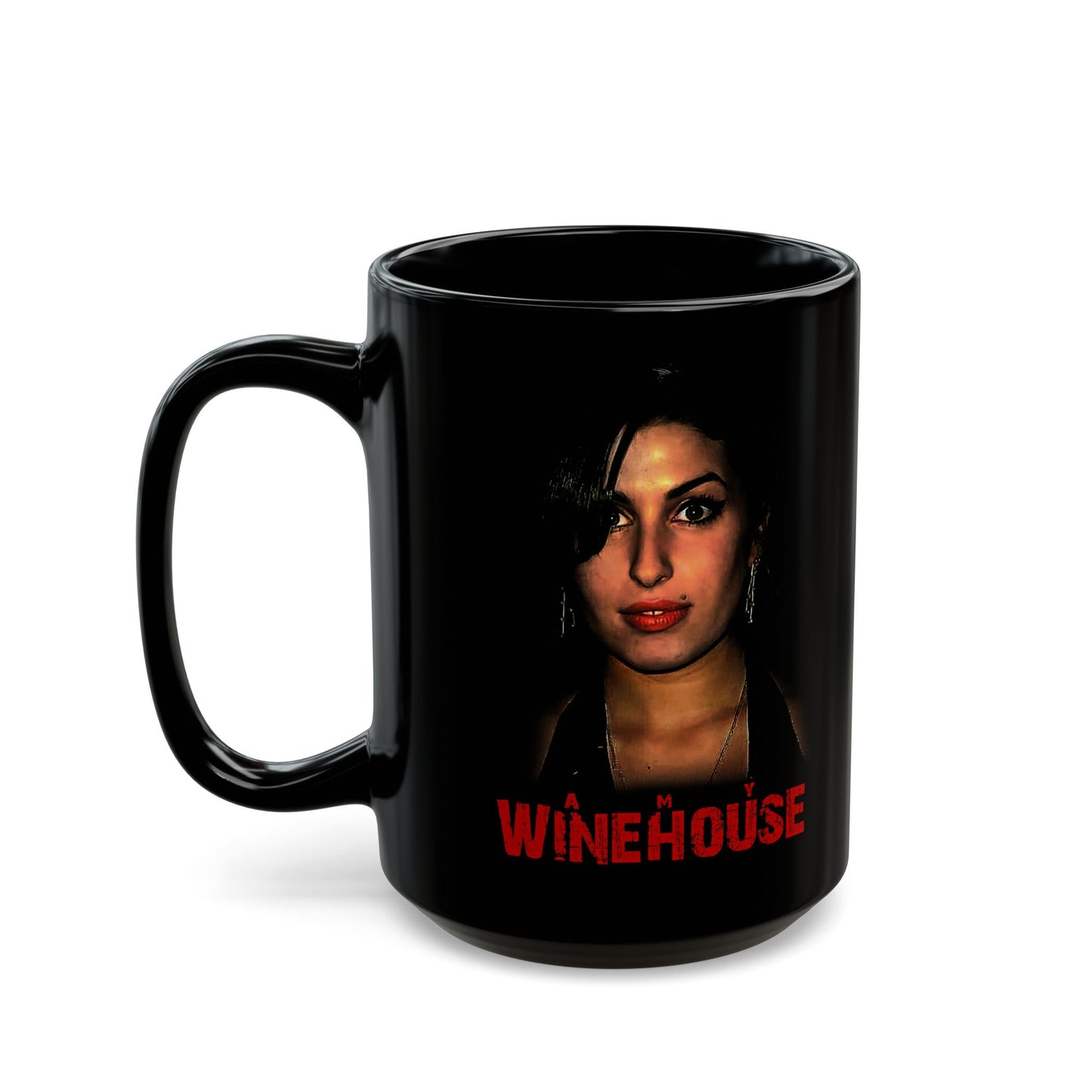 AMY WINEHOUSE Graphic - Black Mug (11oz, 15oz)