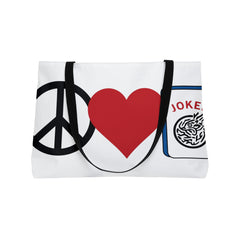 Peace Love Mahjong Weekender Tote Bag / See our matching T Shirts and Coffee Mugs
