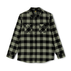 Wild Sound Wolf Guitarist Graphic - Unisex Flannel Shirt