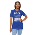 BACK THE BLUE Flag, Graphic Unisex Short Sleeve Tee