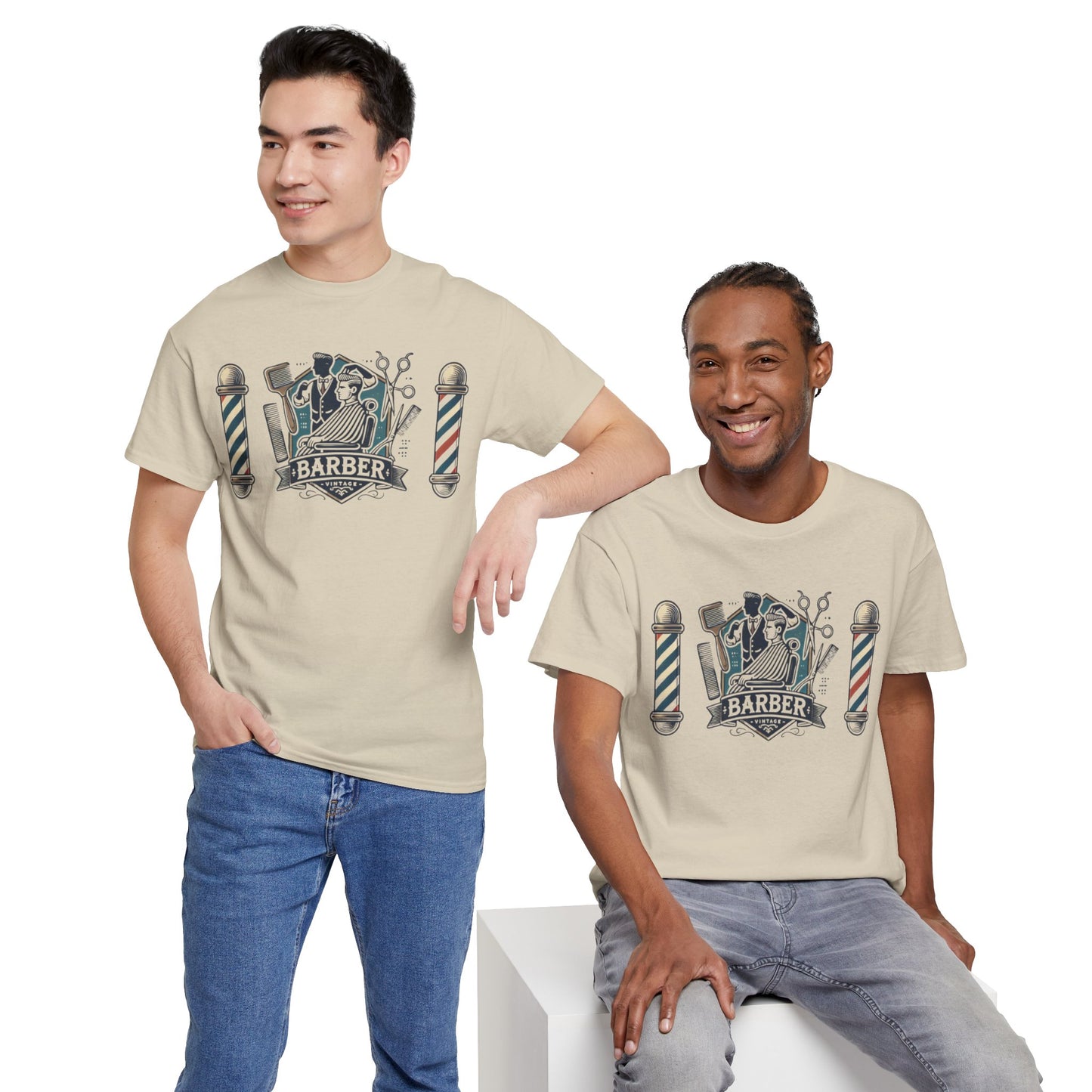 Vintage Barber - Graphic Unisex Heavy Cotton Tee