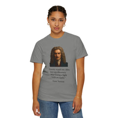 Isaac Newton Quote T-Shirt — "Gravity wasn't my idea" Scientific Humor Tee