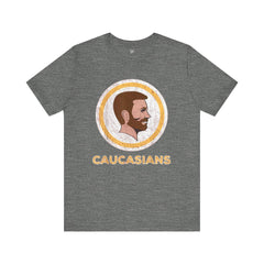 Bearded Graphic Tee - Funny Caucasians Satire Head Shot Unisex Jersey Short Sleeve Tee