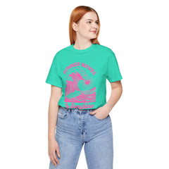 Summer Waves & Sunshine Tee — Retro Pink Surf Graphic T-Shirt