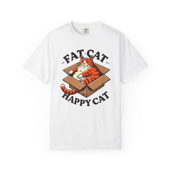 Fat Cat Happy Cat Graphic T-Shirt — Garment-Dyed Unisex Tee