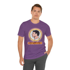 Graphic Tee - Funny Caucasians Satire Head Shot Unisex Jersey Short Sleeve Tee