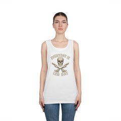 Fitness Tank Top - Skull Leg Amputee Gym Workout Shirt