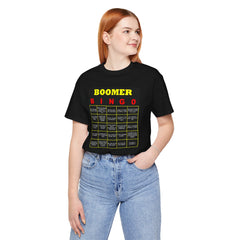 FUNNY BOOMER BINGO - Unisex Jersey Short Sleeve Tee