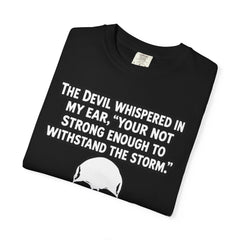 Funny Grammar Police - 'The Devil Whispered...' Skull Resilience Graphic Tee