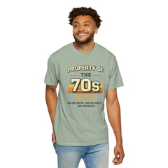 70s Retro Tee – "Property of the 70s 1976" Vintage Graphic T-Shirt