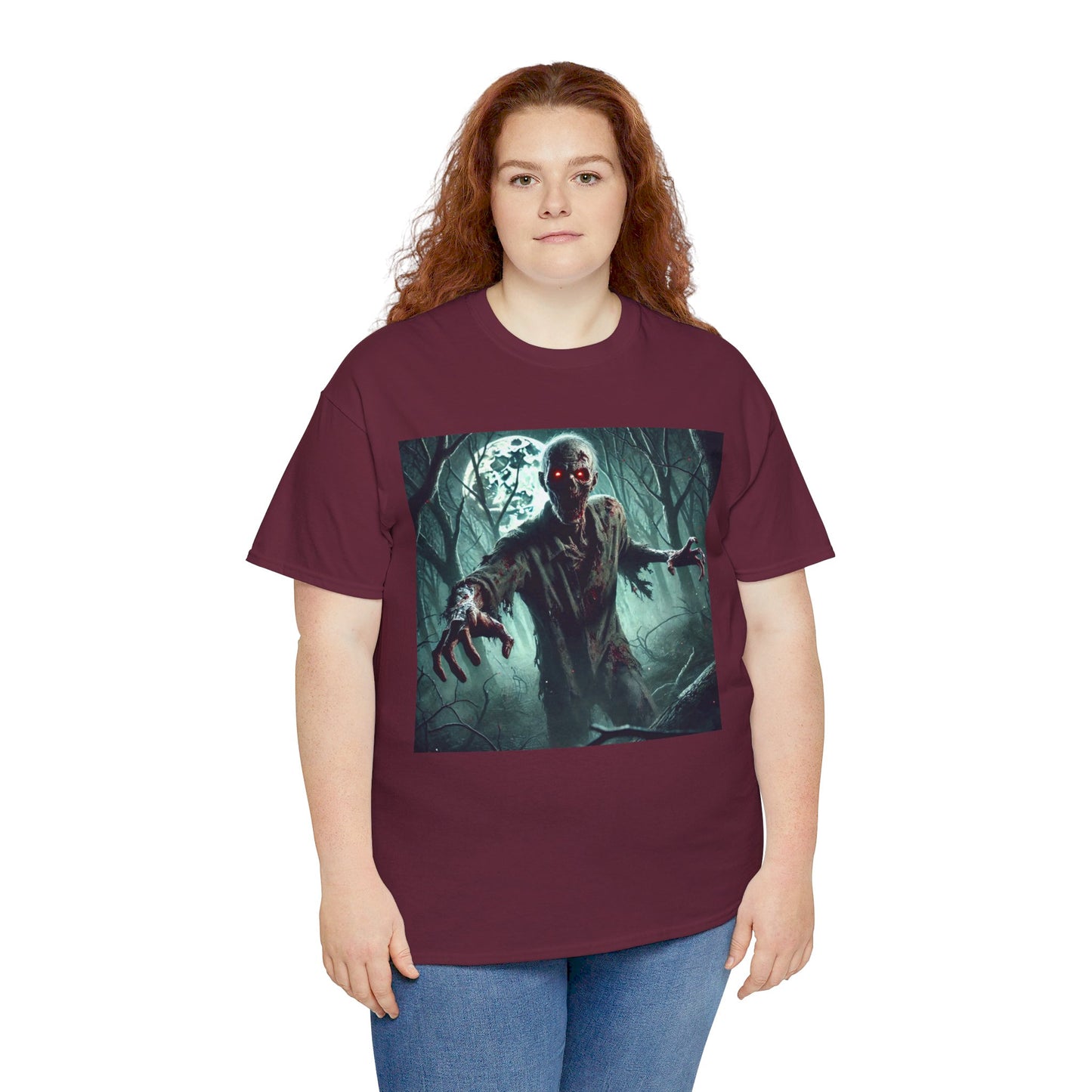 ZOMBIES WOODS! Graphic Unisex Heavy Cotton Tee