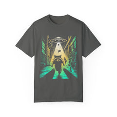 Raccoon UFO Funny Comfort Colors Graphic T-Shirt