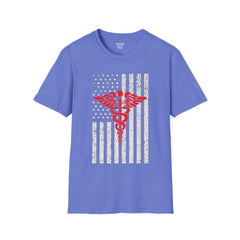 American Doctor - Unisex Softstyle T-Shirt | Doctor Awareness, Medical Wear, Gift For Him, Scrubs Lover, Hospital Staff Gift, Gift For Him