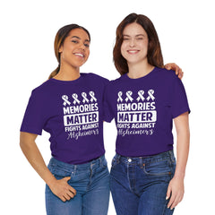 MEMORIES MATTER Fights Against Alzheimers- Unisex Jersey Short Sleeve Tee