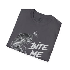 Bite Me Unisex Softstyle T-Shirt  A unique gift idea for people who love to fish