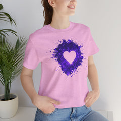 Galaxy Heart Tee — Purple or Green Splatter Heart T-Shirt