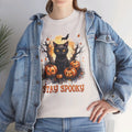 Black Cat And Pumpkin! Graphic Unisex Heavy Cotton Tee