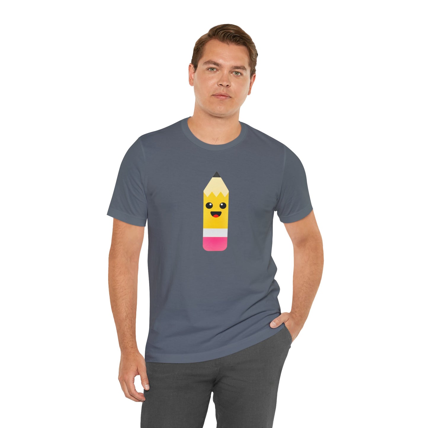 Emoji TEACHER PENCIL- Graphic Unisex Jersey Short Sleeve Tee