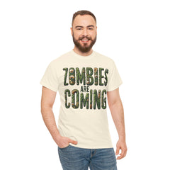 ZOMBIES ARE COMING! Graphic Unisex Heavy Cotton Tee