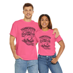 Thanksgiving Family Dysfunction Tee, Unisex Cotton T-Shirt, Funny Holiday Shirt, Family Gathering Wear, Thanksgiving Humor Apparel