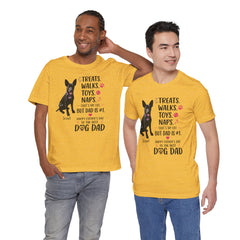 Personalized Dog Dad T‑Shirt — "Treats. Walks. Toys. Naps." Father's Day Gift