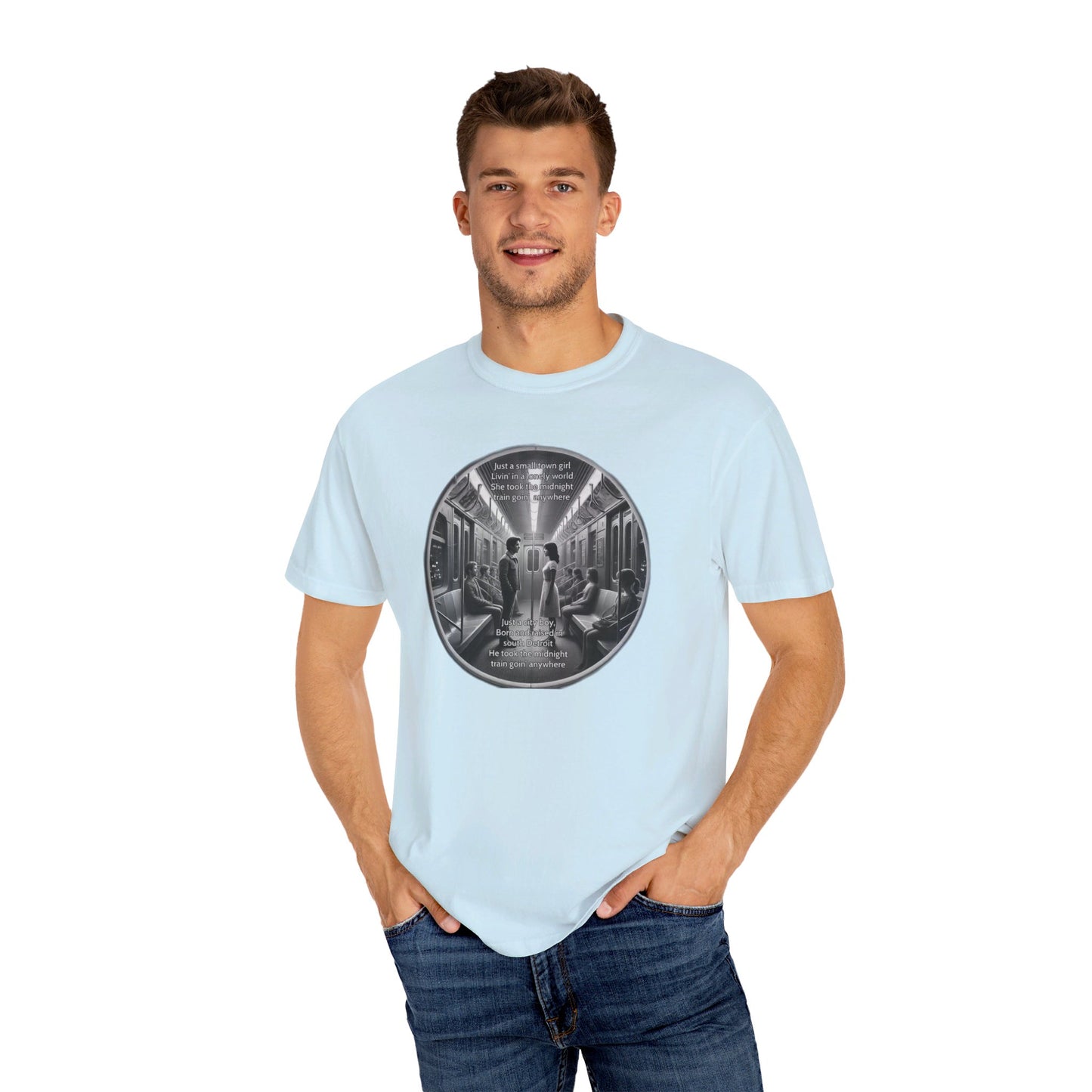 Don't Stop Believin Graphic Unisex Garment-Dyed T-shirt