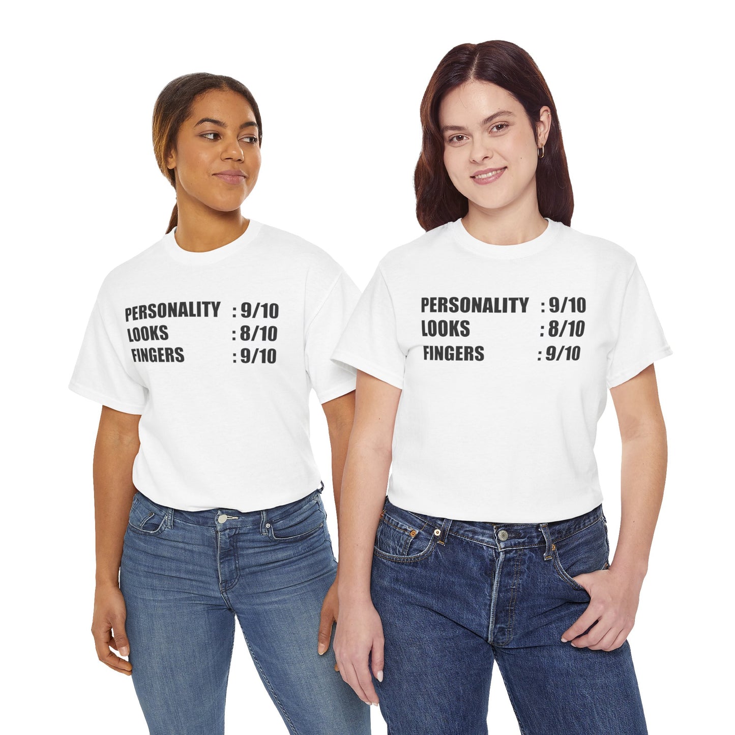 Personality, Looks, Fingers Count - Unisex Heavy Cotton Tee / Prosthetic Humor / One Leg / One Arm / Missing Fingers