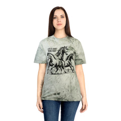 Life Is Short Ride Fast  - Horse Graphic Unisex Color Blast T-Shirt