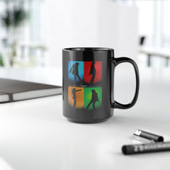 Pop Art Michael Jackson Iconic Silhouette Black Mug - 11oz & 15oz