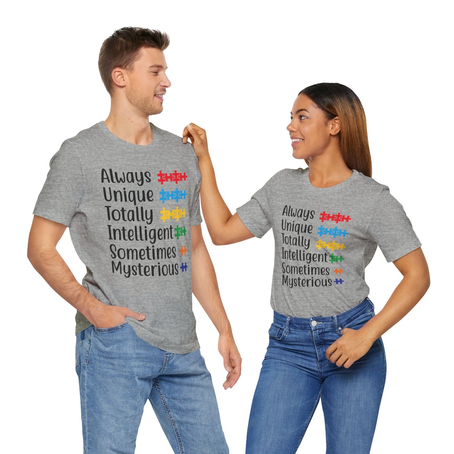 Autism - Always Unique Totally Intelligent Sometimes Mysterious Unisex Softstyle T-Shirt