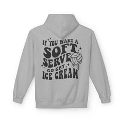 Volleyball Pullover Hoodie - Soft Serve Ice Cream Quote