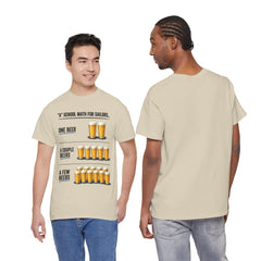 T-Shirt -  "A" School Math for Sailors Funny Beer Graphic Tee