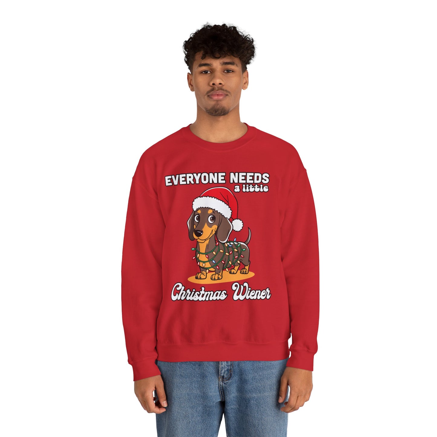 Everyone needs a little Christmas weiner - Unisex Heavy Blend™ Crewneck Sweatshirt