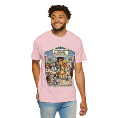 Pitbull Added "Who Let the Dogs Out?" Baldwin Harbor Animal Hospital Cute Vet Clinic T Shirt