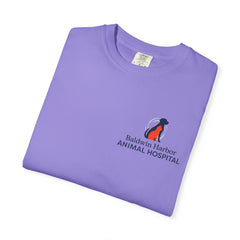Front Logo Back Graphic Baldwin Harbor Animal Hospital "Who Let the Dogs Out?" Graphic Tee
