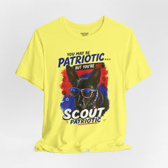 Personalized With Your Dogs Image and Name Patriotic Unisex Jersey Short Sleeve Tee