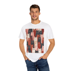 Cute Cat Print Unisex Garment-Dyed T-Shirt - Comfort Colors Soft Perfect for Animal Lovers and Casual Days