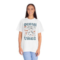 Whales and Dolphins, Ocean Vibes -  Graphic Unisex Garment-Dyed T-shirt