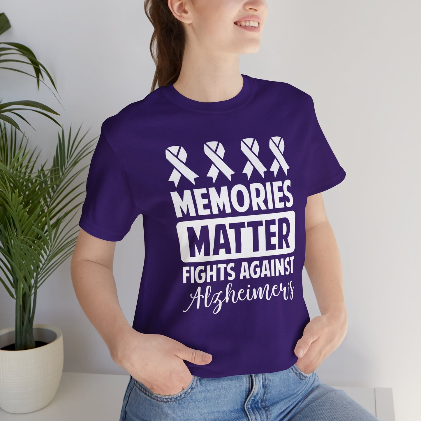 MEMORIES MATTER Fights Against Alzheimers- Unisex Jersey Short Sleeve Tee