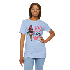 100 Days of School Unisex Tee | Elementary School, Ice Cream, Teacher Apparel