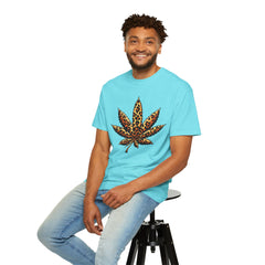 Vintage Leopard Cannabis Leaf T-shirt — Weed Lover Stoner Gift